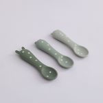 KIT ALIMENTACAO 6 PCS PRATO C/ VENTOSA COPO BABADOR 3 COLHERES DE SILICONE 
