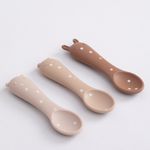 KIT ALIMENTACAO 6 PCS PRATO C/ VENTOSA COPO BABADOR 3 COLHERES DE SILICONE 