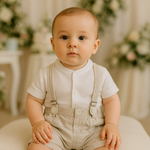 CONJUNTO CURTO BATIZADO BEBÊ MENINO