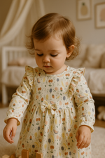 VESTIDO INFANTIL MANGA LONGA FRUTINHAS