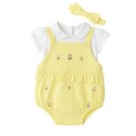CONJUNTO CURTO ROMPER TULIPAS  BEBÊ MENINA