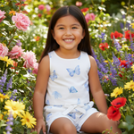 CONJUNTO CURTO INFANTIL  MENINA BORBOLETAS 