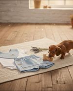 CONJUNTO BEBÊ MENINO 3 PEÇAS CACHORRINHO