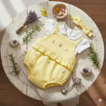 CONJUNTO CURTO ROMPER TULIPAS  BEBÊ MENINA