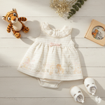 BODY COM VESTIDO SOBREPOSTO BEBÊ MENINA SAFARI CHIQUE