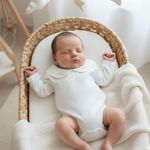 BODY BEBÊ MENINA CLÁSSICO DE ALGODÃO BORDADO