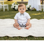 CONJUNTO SOCIAL BEBÊ MENINO COM GRAVATA BORBOLETA