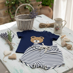 CONJUNTO BEBÊ MENINO URSINHO LISTRADO
