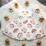 VESTIDO INFANTIL  URSINHA COM LAÇOS VERMELHOS