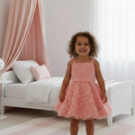 VESTIDO COM APLIQUE DE FLORES GLAMOUR