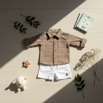 CONJUNTO BEBÊ MENINO  BODY CAMISA E BERMUDA