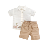 CONJUNTO INFANTIL MENINO SAFARI NATURAL