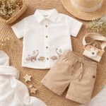 CONJUNTO INFANTIL MENINO SAFARI NATURAL