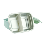 LANCHEIRA BENTO BOX INOX COM DIVISÓRIA LEÃO E GIRAFA