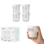  KIT 4 POTES PARA  ARMAZENAMENTO DE LEITE MATERNO 