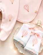 KIT 2  TOALHINHAS DE BOCA BALAO ROSA 
