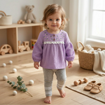 Conjunto Infantil Menina Bata Manga Longa E Calça