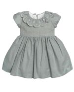 VESTIDO BEBÊ EM ALGODÃO COM GOLA BORDADA