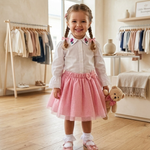 Camisa Infantil Meninas Gola Bordada