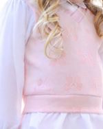 CONJUNTO INFANTIL COLETE COM CAMISA EMBUTIDA E SHORTS EM JACQUARD