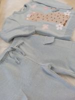 CONJUNTO INFANTIL MENINA ONCINHA FLORAL AZUL EM TRICÔ
