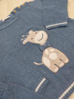 CONJUNTO INFANTIL TRICÔ BLUSA GIRAFINHA E CALÇA AZUL