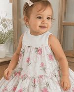 VESTIDO  INFANTIL COM RENDA FLORAL