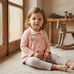 Conjunto Infantil Menina Blusa de Frio com Laços e Calça