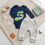 CONJUNTO BODY E CALÇA DINOSSAURO EM SUEDINE E PLUSH