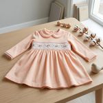 VESTIDO BORDADO COM CALCINHA EM MALHA PERUANA SALMÃO