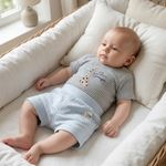 CONJUNTO BEBÊ MENINO BERMUDA E BODY LISTRADO GIRAFINHA