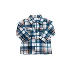 CAMISA INFANTIL XADREZ AZUL FLANELADA