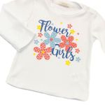 CONJUNTO INFANTIL MENINA COM BLUSA ESTAMPADA FLORES E CALÇA