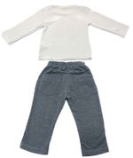 CONJUNTO INFANTIL MENINA COM BLUSA ESTAMPADA FLORES E CALÇA