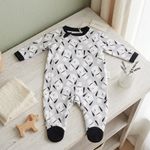 MACACÃO BEBÊ MENINO ESTAMPA DE CACHORRINHOS ABERTURA EM ZÍPER