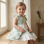 VESTIDO INFANTIL TRÊS MARIAS COM BOLSA 