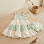VESTIDO INFANTIL TRÊS MARIAS COM BOLSA 