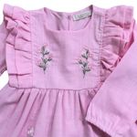 VESTIDO BEBÊ MANGA LONGA  ENCANTO ROSA 