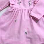 VESTIDO BEBÊ MANGA LONGA  ENCANTO ROSA 