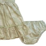 VESTIDO INFANTIL FOLHAGEM VERDE COM CALCINHA