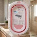 BANHEIRA DOBRÁVEL ROSA BUBA 26 LITROS PRÁTICA E COMPACTA