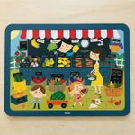 BRINQUEDO EDUCATIVO QUEBRA-CABEÇA 24 PEÇAS FEIRINHA DOS ALIMENTOS