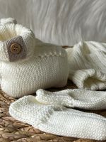 KIT GORRO LUVAS E SAPATINHO OFF-WHITE UNISSEX