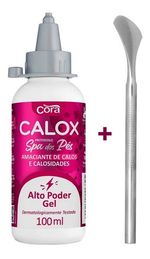 Kit Amaciante Removedor Calos Calosidade Calox Gel + Espátula