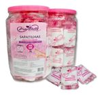 Kit Com 100x Sapatilhas Pedicure Com Creme Unhas + 50x Toalhas