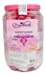 Kit Com 100x Sapatilhas Pedicure Com Creme Unhas + 50x Toalhas