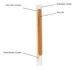 Kit Lixa Unha Palito Bamboo Manicure Salão - 100 Unidades