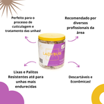 Kit Lixa Unha Palito Bamboo Manicure Salão - 100 Unidades