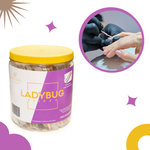 Kit Lixa Unha Palito Bamboo Manicure Salão - 100 Unidades
