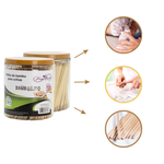 Kit Lixa Unha E Palito Bamboo Ponta Ponta Manicure - 100 und